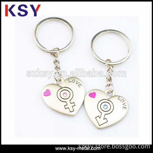 Hot Sell Silver Heart Keychain For Clothing